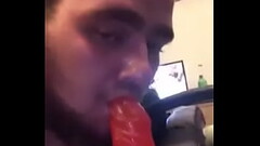 Gay boy blows dildo Thumb