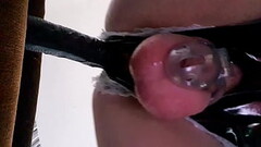 Caged sissy takes the dildo Thumb
