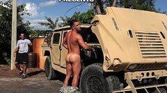 Gay soldiers having silly fun Thumb