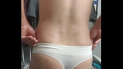 White thong G-string underware boy Thumb