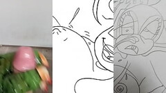 GREEN Monster Girl Jacks Guy Off To CHUBBY BUNNY Thumb