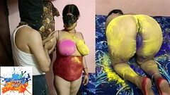 छिनार जवान सास की चुचियो के संग होली खेली Thumb