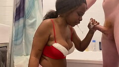 Black girl gags on huge white cock Thumb