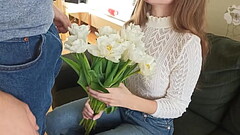 Gave her flowers and teen agreed to have sex, creampied teen after sex with blowjob ProgrammersWife Thumb