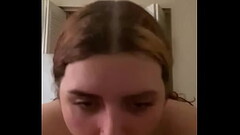 Snow Bunny gags on BBC Thumb