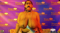 Serena Lee- BDSM Ass Fucked - Spanked - Nipple Clips - Bondage - In Vegas Casting - Ebony Thumb