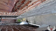 Caught by the Window. I discover a horny bitch masturbating and watching porn, I make her suck my co Thumb