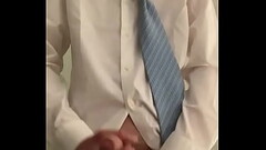 Twink jerking off in formal outfit Thumb