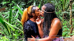 African festival outdoor lesbian makeout after the molly hits Thumb