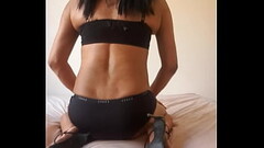 Sweaty babe stripping dry humping Thumb