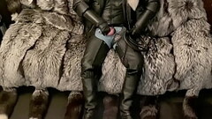 BlackLeatherHands with douple 12er Prinz Albert in Leatherchaps Thumb