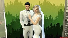Hermosa mujer Reci&eacute_n Casada En Vestido de Novia Follada en Sesi&oacute_n de Fotos al Lado de  Thumb