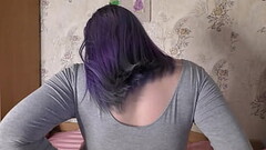 Thick teen girl do a POV femdom facesitting for you and then ask you lick her pussy close up! - Role Thumb