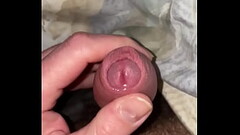 Milking out precum Thumb