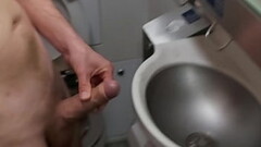 German Train wanking - Wanking at a ICE toilette Thumb