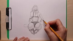 Pencil drawing sexy girl Thumb