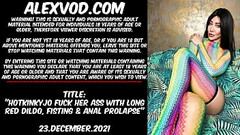 Hotkinkyjo fuck her ass with long red dildo, fisting &amp_ anal prolapse Thumb