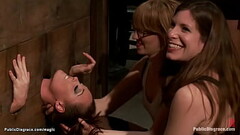 Bound lesbian fucked in public group Thumb