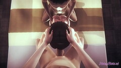 Naruto Hentai - Sarada Threesome with POV and cum in her mouth and pussy (Uncensored) - Japanese Asi Thumb