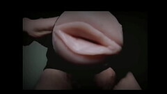Gazzadomm playing with the fleshlight Thumb