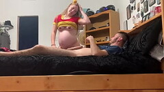 Wife lets me cum down her throat for Halloween Thumb