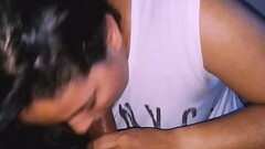 Brunette sucking and swallowing her boyfriend'_s fucking Thumb