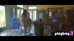 Amazing big ass teen Jessica Wall hot posed outdoor after passion painting Thumb