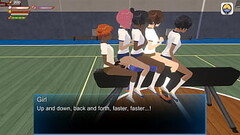Femdom University 3D Game - Gymgirls riding Thumb