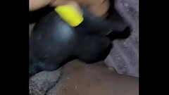 Horny ebony fucks wet pussy Thumb