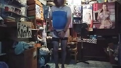 Travesti con vestido pegadito y tanga sexy Thumb