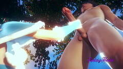 Frozen Hentai Disney - Elsa is fucked and blowjob with creampie in her mouth and pussy - Japanese ma Thumb