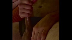 Big Man BIG cock laid back strokin with butt plug Thumb
