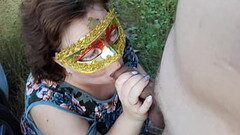 Chubby russian MILF fucked outdoor in the field Thumb