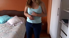 My very hot Latin wife in her bedroom starts to touch the maid'_s teenage and asks him to jerk o Thumb