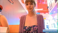 Lovely teen blonde amateur Alana begin to finger herself in a diner and gets very wet Thumb