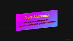 El profe me toca con sus profesionales manos y yo la chupo. Thumb