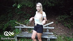 Bavarian Teen enjoys Creampie in the Nature Thumb