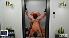 Stud (JJ Knight) Eats Out Twinks (Joey Mills) Tight Small Butt Pounds Him In An Elevator - Men - Fol Thumb
