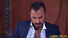 MENATPLAY Classy Businessman Xavi Duran Anal Fucks Blond Gay Thumb