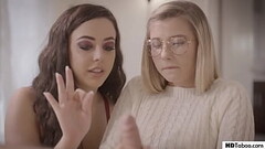 Stepsister and BFF playing a dirty game with jerk - Carolina Sweets and Whitney Wright Thumb