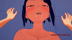 Boku No Hero Hentai  - Jiro Kyoka &amp_ Kaminari Denki Sex at Classroom Handjob, Blowjob, Boobjob &a Thumb
