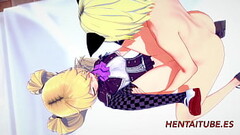 Genshin Impact Hentai - Fischl having sex and enjoy doing a blowjob and being fucked with creampie 2 Thumb