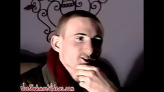 Skinny smooth amateur Robert masturbates solo and cums Thumb