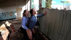 Almost caught painting graffiti. Public pegging Thumb