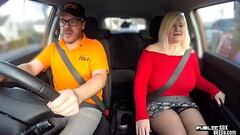 Chubby mature brit publicly rides and sucks Thumb