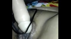 Wife pussy dripping after sucking dildo inside Thumb
