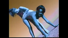 Couple of female aboriginal inhabitants with blue skin from Planet X Alyssa Allure and Heaven Lee pe Thumb