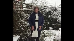 Snow Scene - Black &amp_ White Dress - Johanna Clayton Thumb