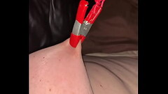 Nipple stretching with deep sounding Thumb