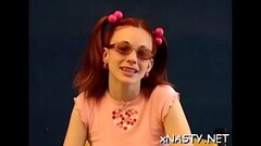 Nasty young maid Anissa does her best to get jizz Thumb